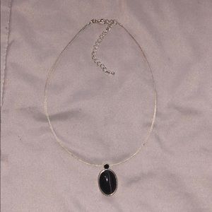 Lia Sophia Black Pendant Necklace